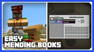 Minecraft 114 Easy Mending Books  How To Change Villager Professions [upl. by Flynn]