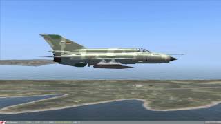 DCS Mig21 S24 rocket recoil effect 2 [upl. by Pike]