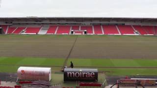 Keepmoat Stadium Pitch Renovation 2016 [upl. by Ewan]