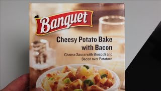 Banquet Cheesy Potato Bake with Bacon Food Review [upl. by Anuayek]