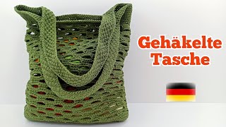 Gehäkelte Netztasche  Einkaufstasche [upl. by Mundford]