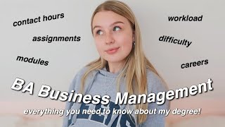 BUSINESS MANAGEMENT QampA  all about my degree AD [upl. by Telimay]