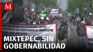 Pobladores de Oaxaca bloquean Av Juárez en CdMx demandan solución a problemas agrarios [upl. by Gnil]