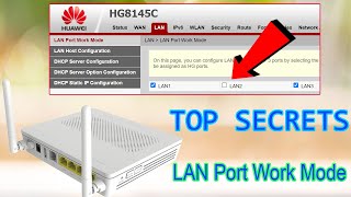 LAN Port Work Mode Configuration in Huawei Onu Router 2021 [upl. by Inilahs158]