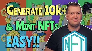 How To Create An ENTIRE NFT Collection 10000 amp MINT In Under 1 Hour Without Coding Knowledge [upl. by Leruj]