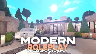 Modern Roleplay Mansion • Bloxburg Speed Build  No Gamepass [upl. by Highams]