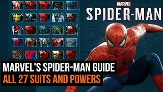 SpiderMan PS4 guide  How to get ALL the suits and powers [upl. by Gascony]