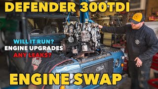 Defender Engine Swap  Land Rover 300tdi [upl. by Yerkovich]