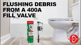 How to Fix Toilet Running Continuously or Making Hissing Sound Flushing Debris from 400A Fill Valve [upl. by Cann912]