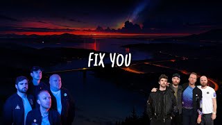 Coldplay  Fix You Lyrics [upl. by Nyhagen]