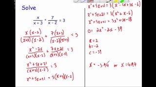 Equations Advanced Algebraic Fractions [upl. by Akimas]