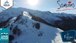 Grand Massif January 2018  Samoëns drone videos 4K [upl. by Aetnahs417]