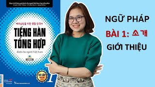 Giải Thích ngữ Pháp Tiếng Hàn Tổng Hợp Sơ Cấp 1  Bài 1 소개 GIỚI THIỆU [upl. by Diann]