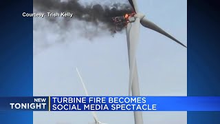 Crews respond to wind turbine fire in Huron County [upl. by Hellene182]