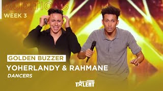 GOLDEN BUZZER  Yoherlandy and Rahmane gets Sugar Sammys golden buzzer on Frances got talent [upl. by Yrogerg]