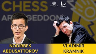 NODIRBEK ABDUSATTOROV VS VLADIMIR KRAMNIK  CHESS ARMAGEDDON  UZCHESS [upl. by Lucilla]