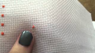 Cross Stitch 23  Pin Stitch  Pinhead Stitch Tutorial [upl. by Chenee586]