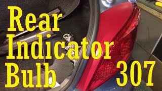 Peugeot 307 Rear Indicator Light Bulb Change [upl. by Gisele]