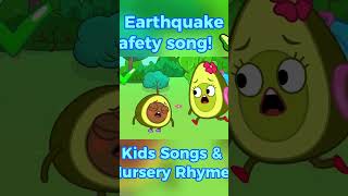 Earthquake safety song 🥑 cartoon kids [upl. by Annairam]