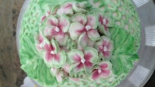 Hydrangea Flowers Buttercream  Cake Decorating [upl. by Livingston]