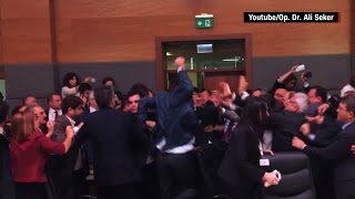 Brawl in Turkish Parliament [upl. by Muir]