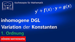 Variation der Konstanten  Differentialgleichung lösen  DGL [upl. by Aimo]