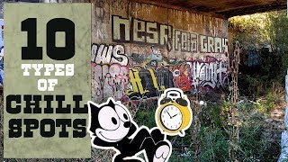 10 Types of Graffiti CHILL SPOTS [upl. by Bertina746]