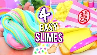 4 Easy DIY Slime Ideas How To Make VIRAL SLIMES [upl. by Warthman981]