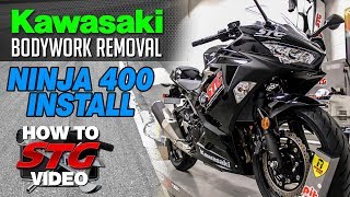 20182023 Kawasaki Ninja 400 Bodywork Removal Tutorial  Sportbiketrackgearcom [upl. by Nodarb]