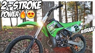 NEW KX100 TWO STROKE SUPERMINI IS INSANELY FAST [upl. by Marelya550]