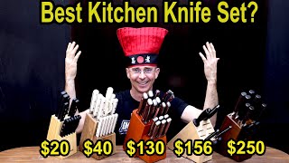 Best Knife Set 20 vs 250 Japanese Knives [upl. by Nylhtiak]