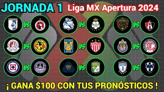 PRONÓSTICOS Liga MX APERTURA 2024 Jornada 1 [upl. by Beverlie718]