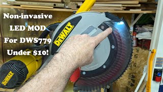 Best DEWALT DWS779 LED light Upgrade to mod your saw to a DWS780 [upl. by Brinn]