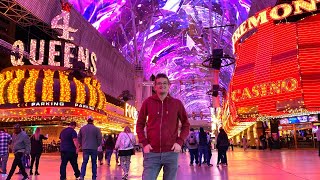 Fremont Street Experience In Downtown Las Vegas [upl. by Ahseekan]