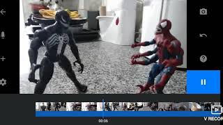 Venom vs doppelganger Spiderman mí primer stop motion [upl. by Leirbma]