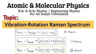 Lecture 67  VibrationRotation Raman Spectra  CSIRNET  JEST GATETIFRBSc amp MSc Physics Notes [upl. by Comstock183]