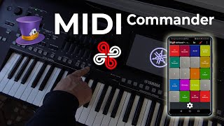 MIDI Commander Android app as an external controller for Yamaha Genos [upl. by Coppins]