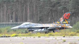 Kleine Brogel Airbase F16 BelgAF Departure [upl. by Etteiluj556]