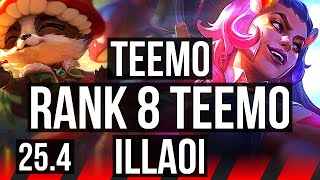 TEEMO vs ILLAOI TOP  Rank 8 Teemo 1100 games  EUW Challenger  254 [upl. by Isobel]