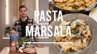 En krämig gräddig och god kycklingpasta  PASTA MARSALA [upl. by Kimmie]