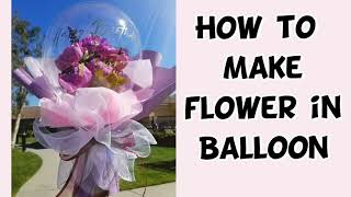 Bobo Balloon bouquetHow to make bouquet in balloonFlower Balloon BouquetPersonalized balloon [upl. by Eerac]