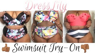 Damn Will Any Fit  DressLily Swimwear TryOn  Plus Size [upl. by Kathi959]