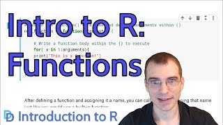 Introduction to R Functions [upl. by Wendelin]