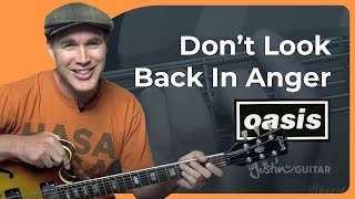 Dont Look Back In Anger by Oasis  Easy Guitar Lesson [upl. by Dieterich]