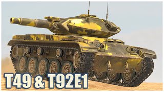 T49 T92E1 amp T92E1 1 vs 5 • WoT Blitz Gameplay [upl. by Skutchan]