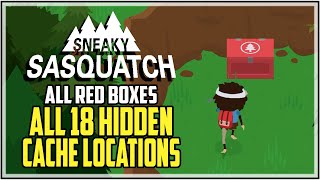 Sneaky Sasquatch All Secret Cache Locations Town Included [upl. by Lacram]