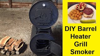 DIY Barrel Heater Grill Smoker Pizza Oven [upl. by Godding]