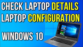 How to check laptop details or laptop configuration windows 10 [upl. by Pacificas]