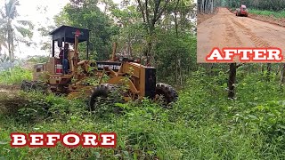 Motor Grader Must Remove All Bushes To Make It A Beautiful And Safe Road To Travel [upl. by Kirsteni]