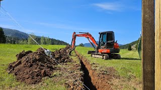 The X trench with the Kubota KX 040 4 [upl. by Cahan]